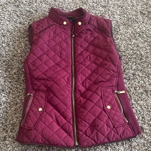 Quilted Burgundy Vest